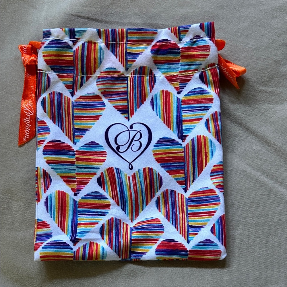 Brighton Heart Patterned Drawstring Bag - image 1